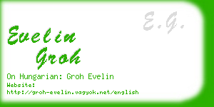 evelin groh business card